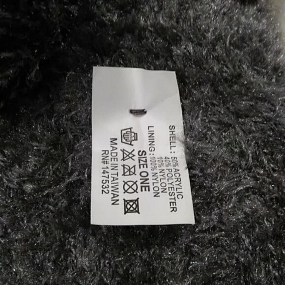 NWT Saachi Knit Gloves Half Gloves Thick Fur Inside No Finger Holes Dark Gray OS - Picture 6 of 7